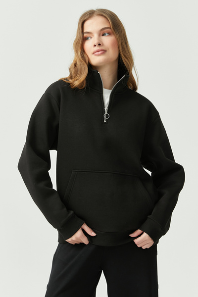 PAULMARK Γυναικείο μπλουζάκι με φερμουάρ στο λαιμό