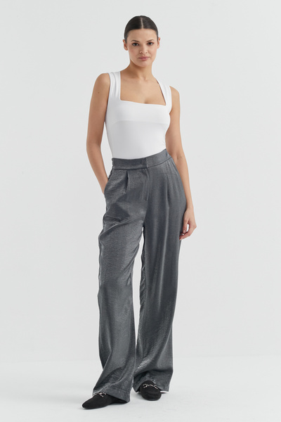 PAULMARK Women's Shiny Patterned Pants