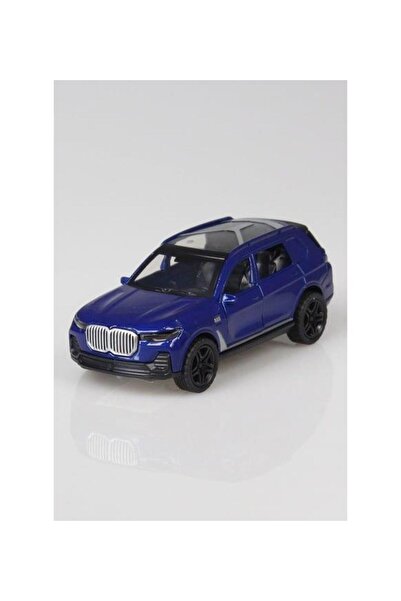 hak-iş oyuncak لعبة سيارة جيب فاخرة معدنية قابلة للسحب والتحرير باللون الأزرق...