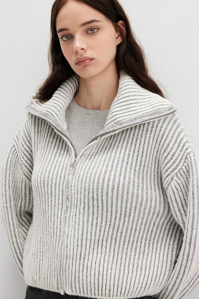 Mavi Kadın Ekru Triko Hırka 1710806-86426