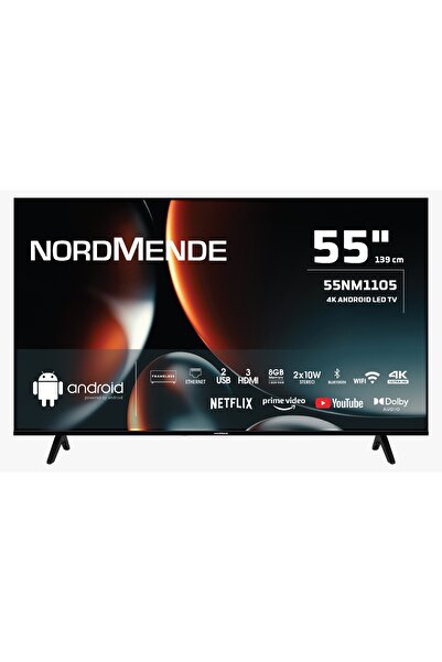 Nordmende 55NM1105 Frameless 4K Ultra HD 55" 140 Ekran Uydu Alıcılı Android Smart LED TV