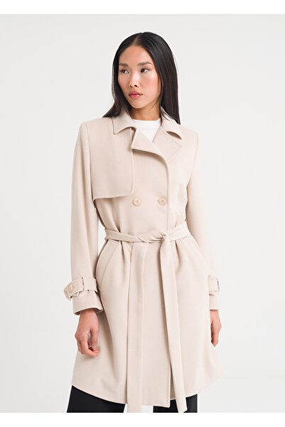 Armağan Double Breasted Belted Coat