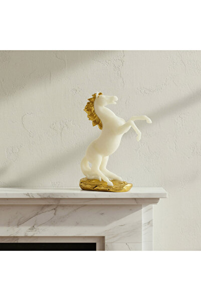 Generic Verdant Polyresin Marble Dust Rocking Horse - 19.9x9x25.8 cm