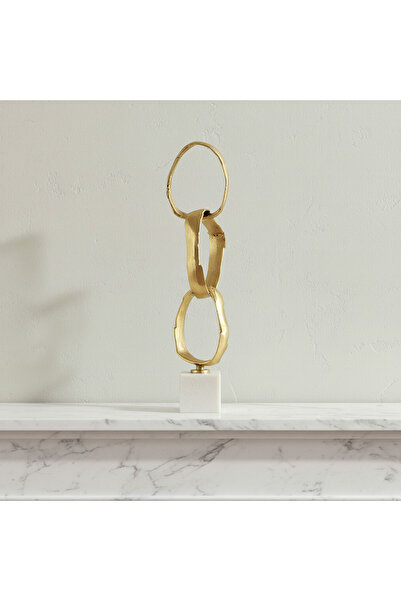 Home Box ديكور طاولة على شكل حلقة تجريدية من الألومنيوم من أوروم-بليك، 12.5 ×...