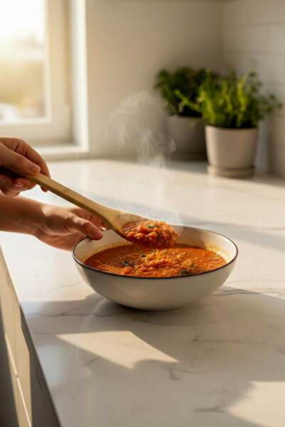 Kitchen Life 4 Piece Bamboo Serving Set with Stand - Serving Fork Serving Spoon Spatula Set