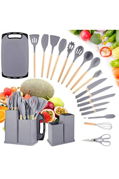 OEM Σετ 19 μαγειρικών σκευών με τριπλή βάση - Γκρι