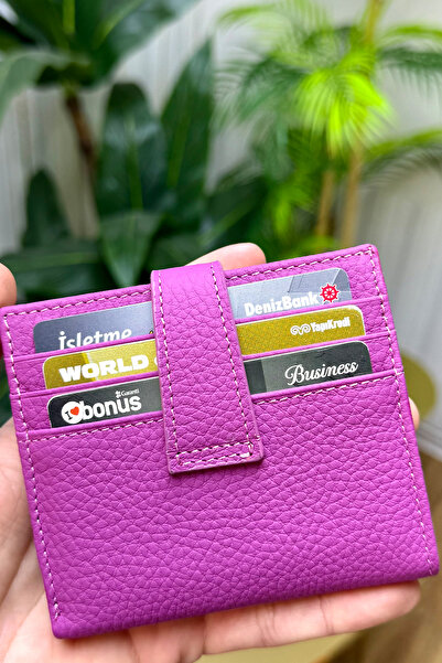 CüzCan Flora Fuchsia Genuine Leather Women's Wallet Polite, Stylish and Convenient