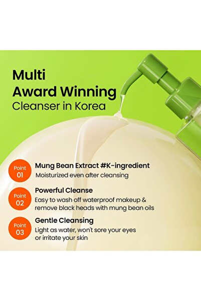 beplain Be Plain Greenful Vegan Cleansing Oil 200ml (6.7oz) – Deep Cleanser & Makeup Remover for Sensitive