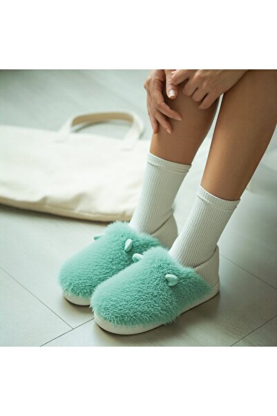 OEM Fluffy and warm slippers for women, cheerful slippers with funny design, H46