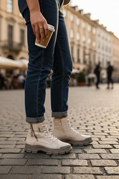 VeliKundura ΓΥΝΑΙΚΕΙΕΣ ΜΠΟΤΕΣ ΜΕ ΦΕΡΜΟΥΑΡ & ΚΟΡΔΟΝΙΑ CONPAX 5428 ΜΠΕΖ&ΣΑΜΑΝΤΑ