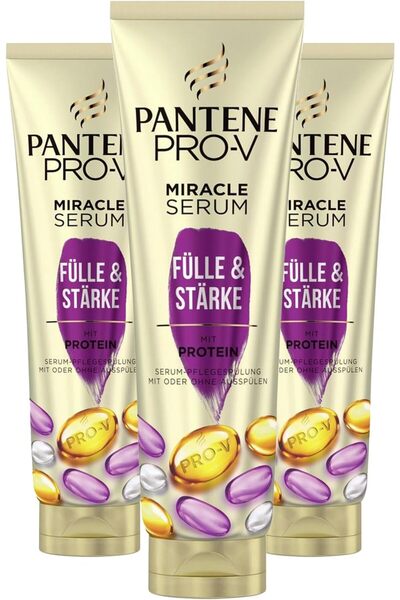 Pantene 3 x Pro-V Miracle Serum Conditioner Fullness & Strength with Protein, 160 ml Each
