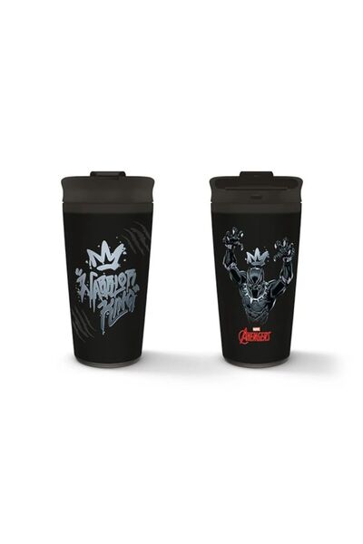 Pyramid كوب سفر معدني بتصميم ملك المحاربين النمر الأسود