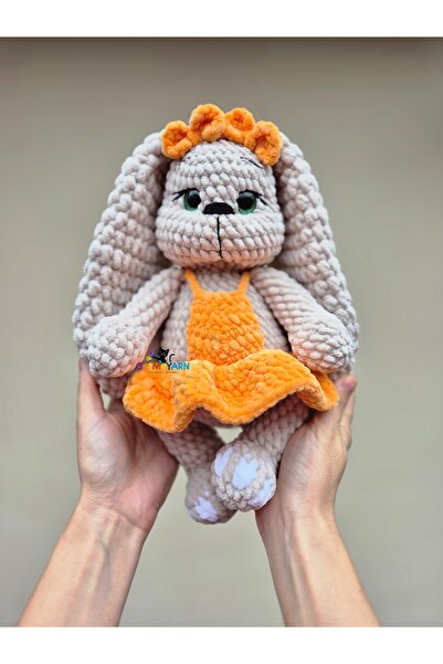 OEM Iepuraș de pluș croșetat manual – Jucărie de pluș cu rochie colorată | Ca...