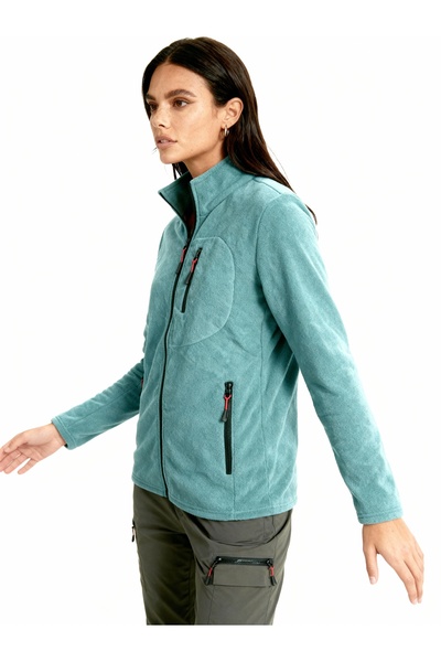 Dechers Women's Extreme Windproof Outdoor Full Zip Fleece Jacket with Pockets W223