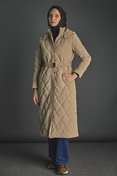 Setrms Kapüşonu Çıkarılabilir Kapitone Kaban