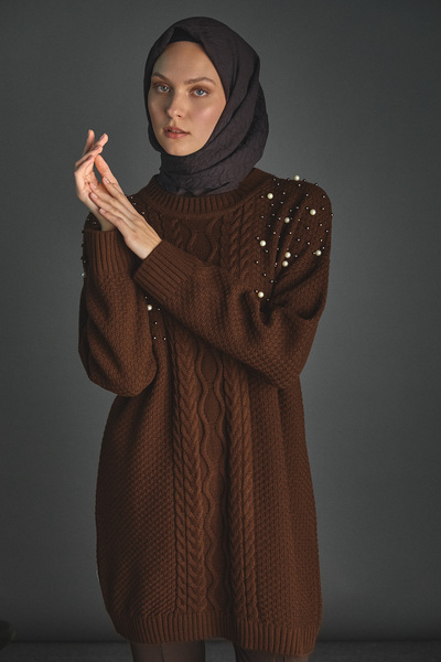 Setrms Taş Detaylı Triko Tunik