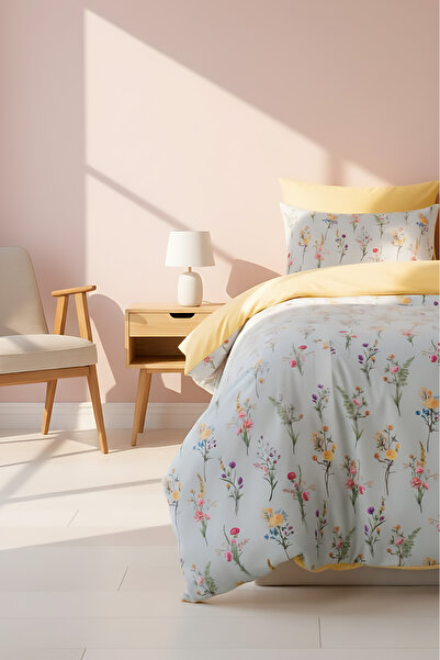 Rivaİstanbul Begonvil Single Duvet Cover Set Cotton