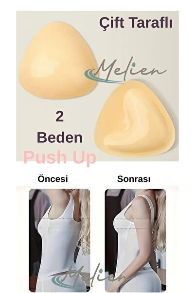 Melien Çift Taraflı Silikon Yapışkanlı Abiye Gelinlik Elbise Mayo Göğüs Kaldırıcı Push Up Sütyen Pedi