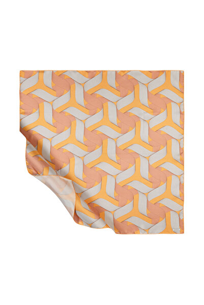 ipekevi Μεταξωτό μαντήλι Tivil με σχέδιο κορδέλας σολομού