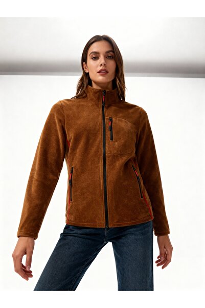 Dechers Women's Extreme Windproof Outdoor Full Zip Fleece Jacket with Pockets W223