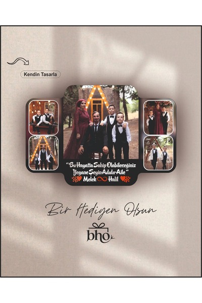 BİRHEDİYENOLSUN Kişiye Özel Duvar Saati