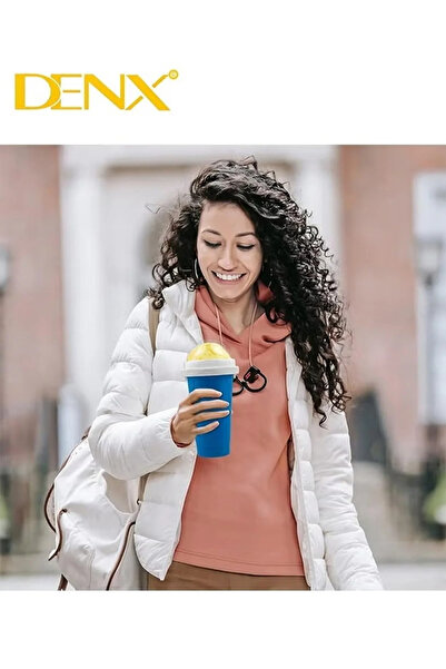 Denx Portable Magic Squeeze Cup made of Silica for making milkshakes, ice cream, and smoothies DX2542