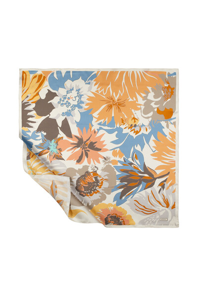 ipekevi Eșarfă din mătase Tivil cu model Nihavent, crem