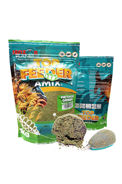 Senzor Planet Nada pentru crap TOP FEEDER AMIX, Senzor Planet, Method Green, SCOICA & BETAINA 1 kg