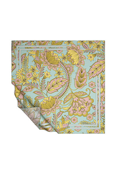 ipekevi Μεταξωτό μαντήλι σε χρώμα Νεροπράσινο Asi Sarmaşık Tivil