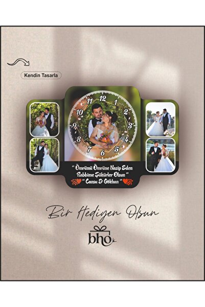 BİRHEDİYENOLSUN Kişiye Özel Duvar Saati