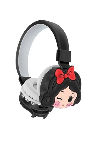 Snow White سماعات رأس لاسلكية للأطفال بلوتوث صوت عالي الدقة، 400 مللي أمبير/ساعة،مدة تشغيل تصل إلى 18 ساعة