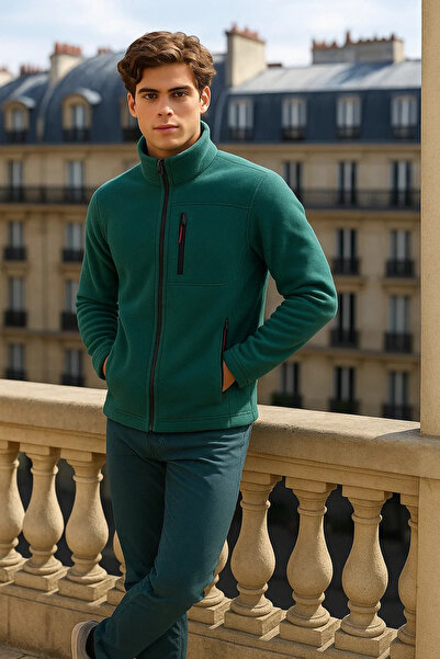 COMBİNE MİCHAİL Men's Zippered Casual 3-Piece Sweatshirt