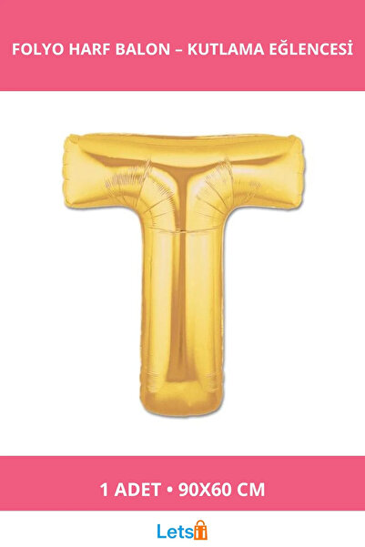 Letsii Gold Foil Letter Balloon 1 Meter Flying Balloon