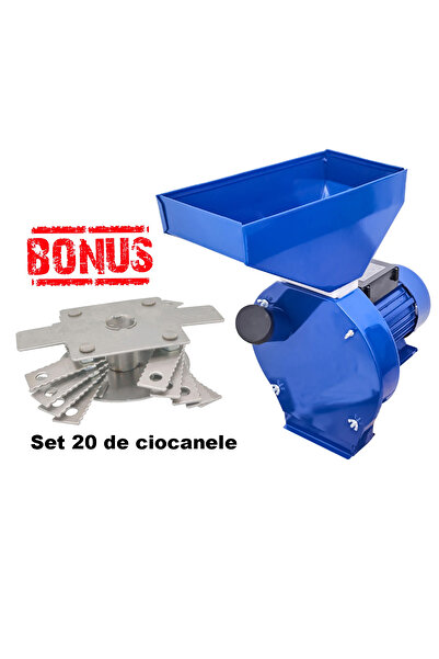 DDT Moară electrică de cereale, DDT, 3,5 kW, 3000 rpm, 200 kg/h, 2 kituri de ...