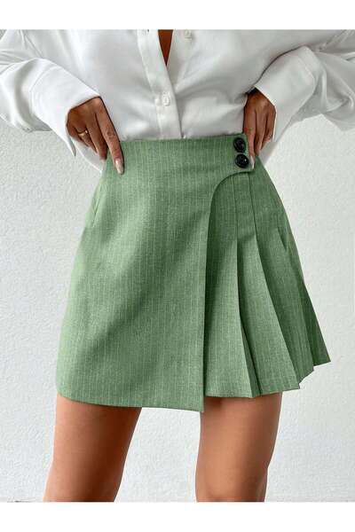 Purpleclo Μίνι φούστα με δύο κουμπιά