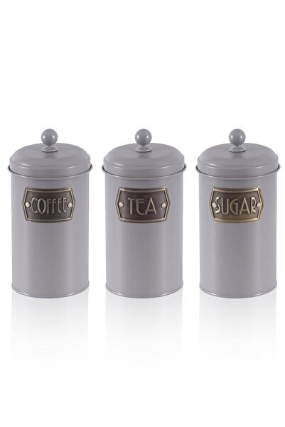 The Mia Tea Sugar Coffee Jar Light Gray 1.20 Lt