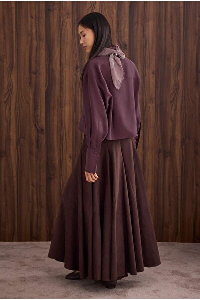 HEQA Double Pocket Short Shirt Burgundy