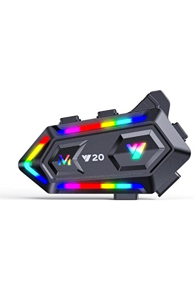 Mi7a V20 Wireless Akıllı Motosiklet Kask Kulaklığı Intercom (25 Saate Kadar K...