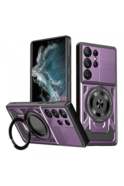 Samsung Θήκη για Galaxy S22 Ultra 5G S908, Techsuit, RuggedCam, Μωβ