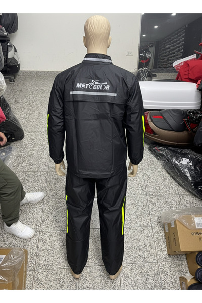 MOTOCOLOR MOTORCU YAĞMURLUK KURYELERE ÖZEL ÜST KALİTE PVC YAĞMURLUK 2 CEPLİ -...