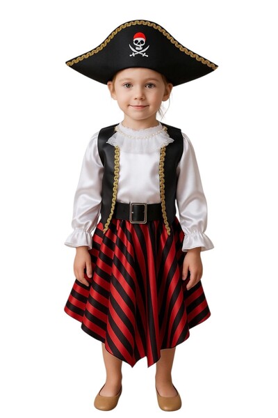 Gala Kostüm Kız Çocuk Korsan Kostümü