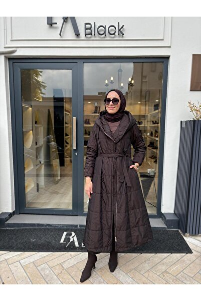 MissWhence 38513 Zippered Women's Overcoat Brown