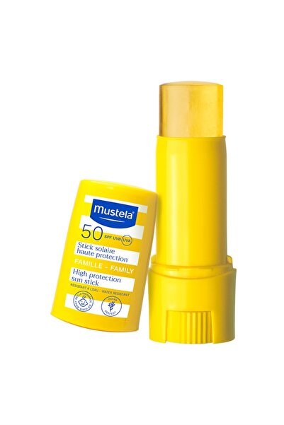 Mustela عصا حماية عالية جدًا بعامل حماية من الشمس 50+، 9 مل
