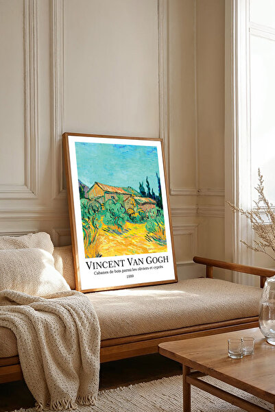 Dekorsiahome Tablouri dintr-o singură bucată cu rame din lemn pentru sufrager...