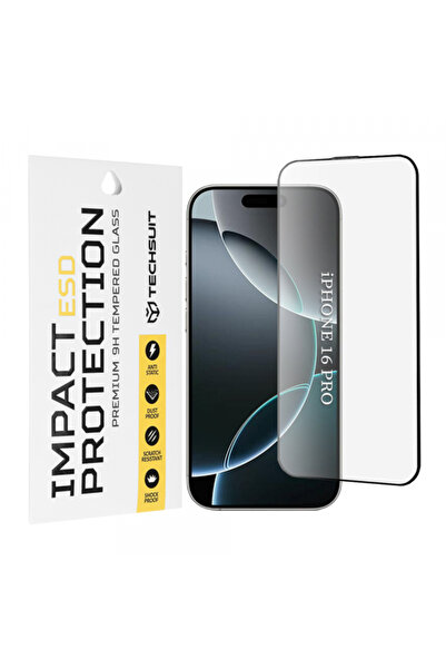 Apple Techsuit Screen Protector for iPhone 16 Pro, Tempered Glass, Full Glue,...
