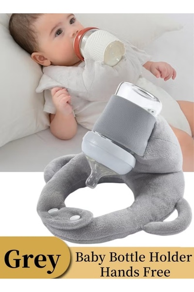 Generic Baby Feeding Pillow Self-Feeding Bottle Holder Adjustable Nursing Pillow Anti-Spitting (Grey)