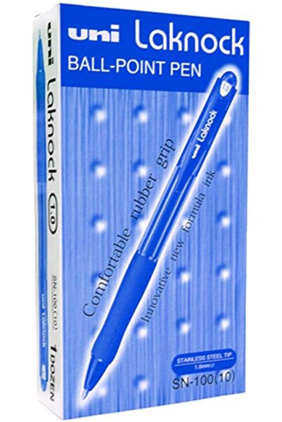 UNİ-BALL قلم حبر جاف قابل للسحب (أزرق، متوسط)