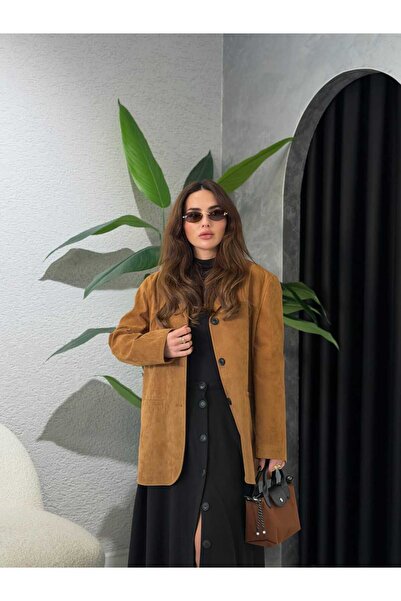 By Merve Darende Premium Süet Blazer Ceket