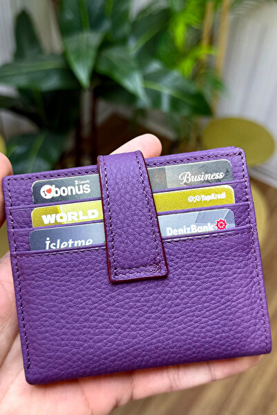 CüzCan Flora Purple Genuine Leather Women's Wallet Is Polite, Stylish and Convenient