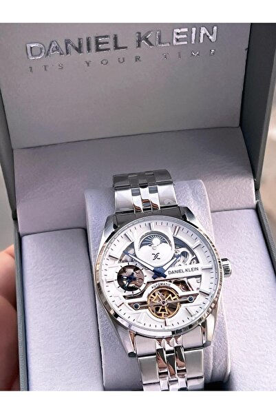 Daniel Klein Men's Wristwatch with Automatic Mechanism Moonlight and Sun Dial 2 Years Warranty Otm.14266.1